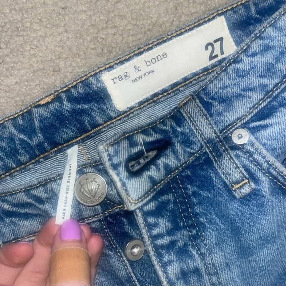 Rag & Bone Alex High Rise Straight Jeans - Picture 5 of 6